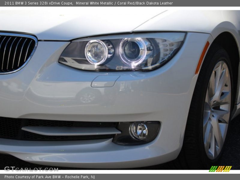 Mineral White Metallic / Coral Red/Black Dakota Leather 2011 BMW 3 Series 328i xDrive Coupe