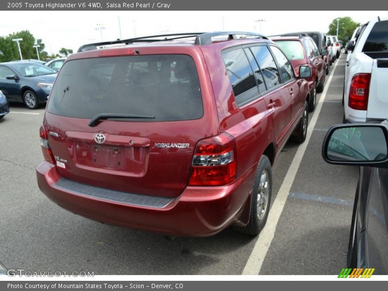 Salsa Red Pearl / Gray 2005 Toyota Highlander V6 4WD