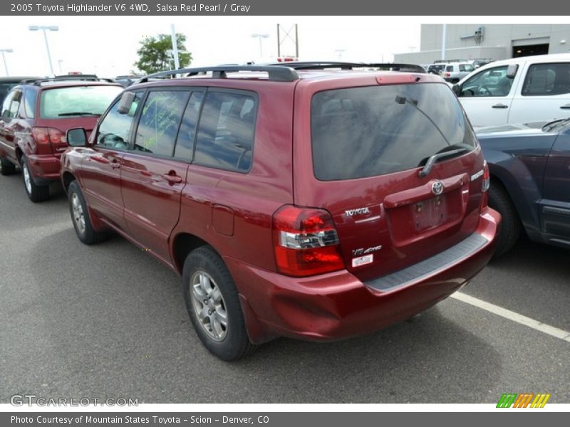 Salsa Red Pearl / Gray 2005 Toyota Highlander V6 4WD