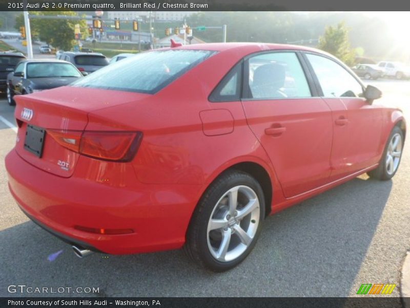Brilliant Red / Chestnut Brown 2015 Audi A3 2.0 Premium quattro