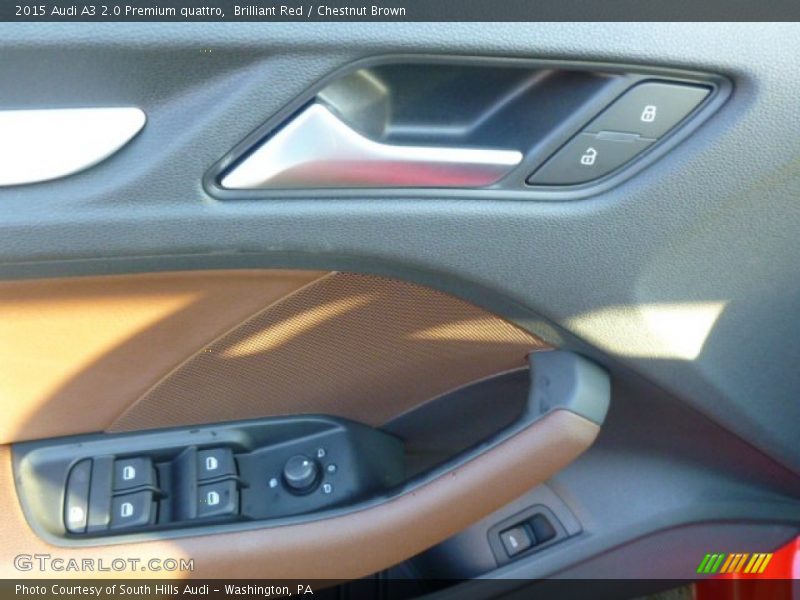 Brilliant Red / Chestnut Brown 2015 Audi A3 2.0 Premium quattro