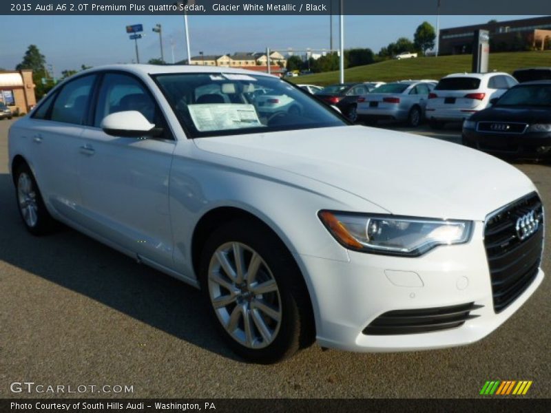 Glacier White Metallic / Black 2015 Audi A6 2.0T Premium Plus quattro Sedan