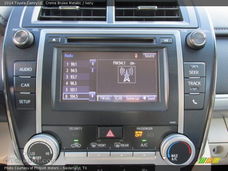 Creme Brulee Metallic / Ivory 2014 Toyota Camry LE