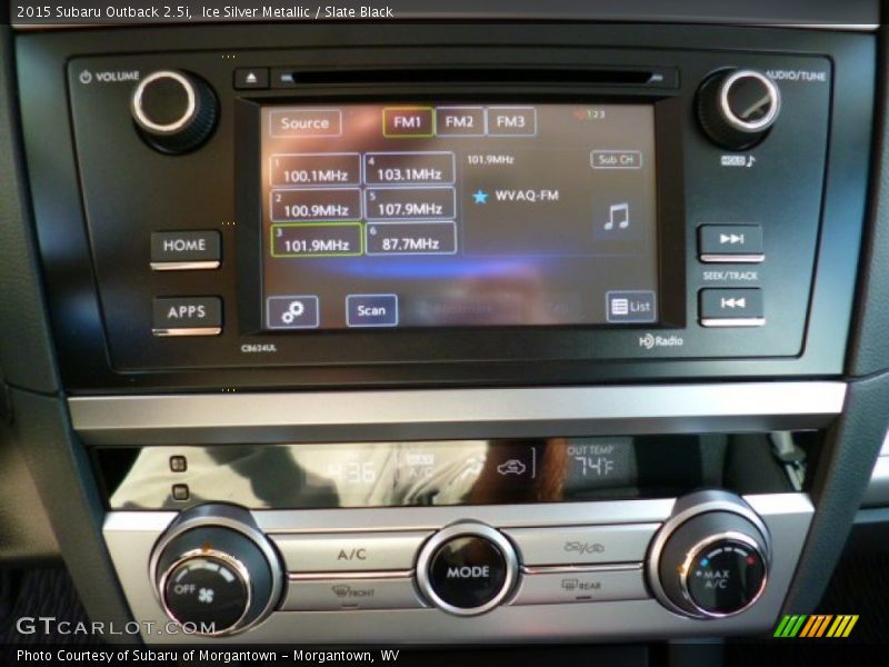 Ice Silver Metallic / Slate Black 2015 Subaru Outback 2.5i