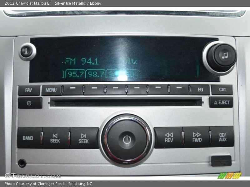 Silver Ice Metallic / Ebony 2012 Chevrolet Malibu LT