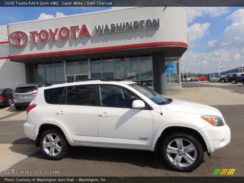 Super White / Dark Charcoal 2008 Toyota RAV4 Sport 4WD