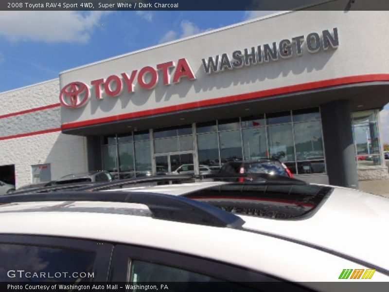 Super White / Dark Charcoal 2008 Toyota RAV4 Sport 4WD
