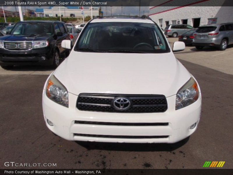 Super White / Dark Charcoal 2008 Toyota RAV4 Sport 4WD