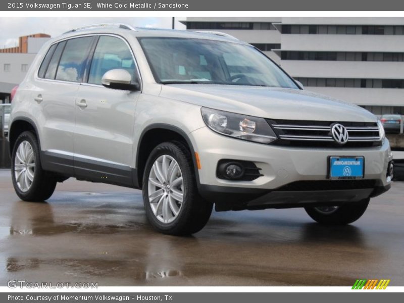White Gold Metallic / Sandstone 2015 Volkswagen Tiguan SE