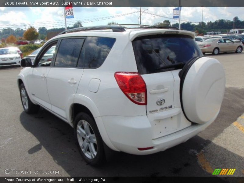 Super White / Dark Charcoal 2008 Toyota RAV4 Sport 4WD