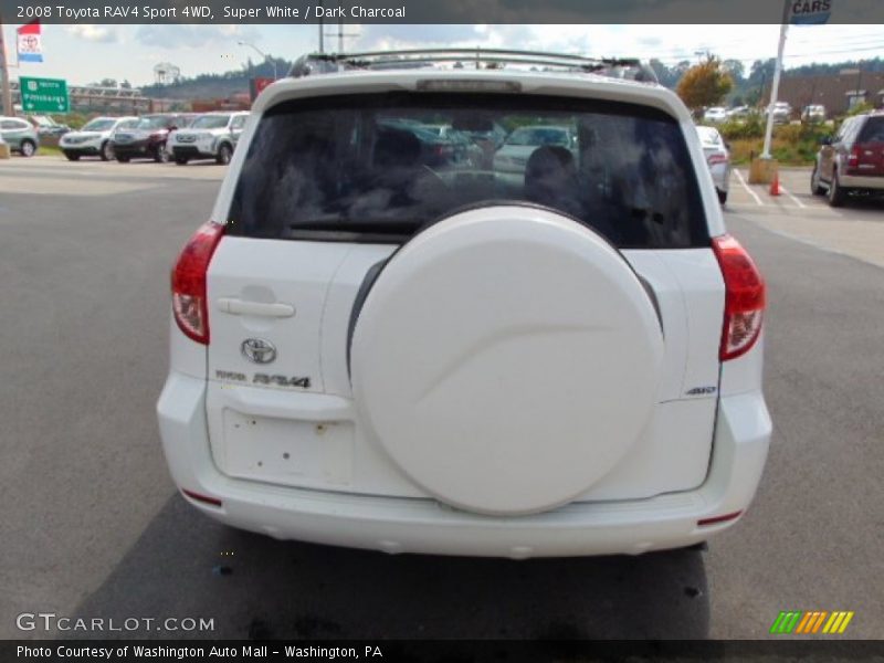 Super White / Dark Charcoal 2008 Toyota RAV4 Sport 4WD
