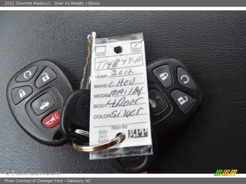 Silver Ice Metallic / Ebony 2012 Chevrolet Malibu LT