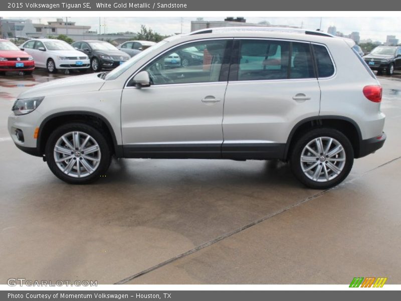White Gold Metallic / Sandstone 2015 Volkswagen Tiguan SE