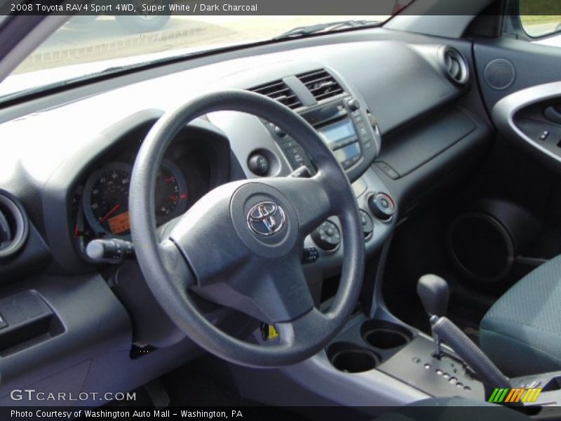 Super White / Dark Charcoal 2008 Toyota RAV4 Sport 4WD