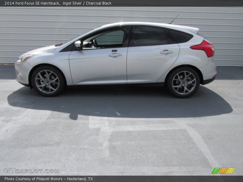 Ingot Silver / Charcoal Black 2014 Ford Focus SE Hatchback