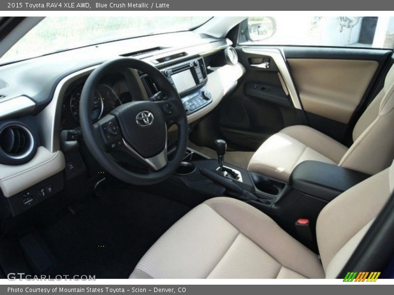Blue Crush Metallic / Latte 2015 Toyota RAV4 XLE AWD