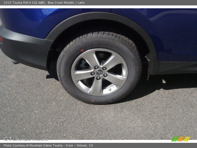 Blue Crush Metallic / Latte 2015 Toyota RAV4 XLE AWD