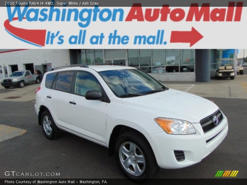 Super White / Ash Gray 2010 Toyota RAV4 I4 4WD