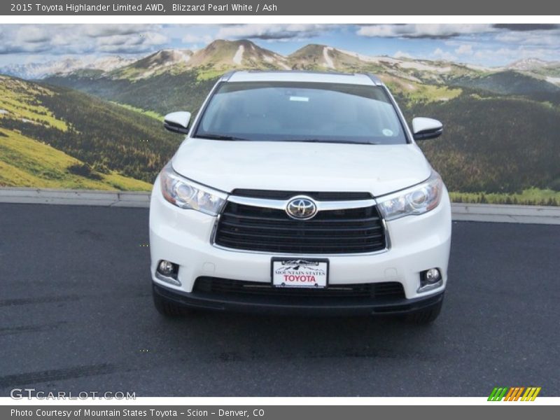 Blizzard Pearl White / Ash 2015 Toyota Highlander Limited AWD