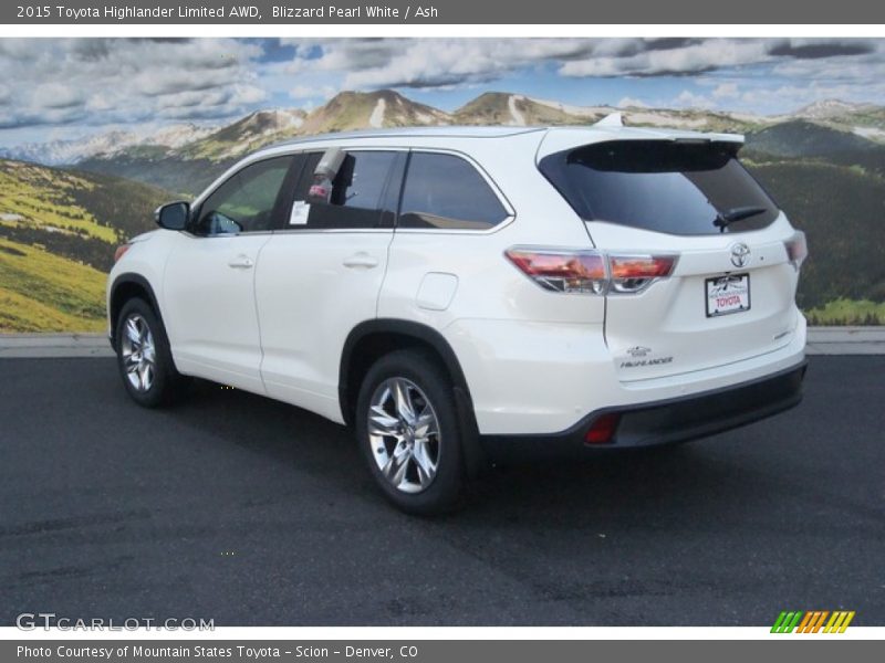 Blizzard Pearl White / Ash 2015 Toyota Highlander Limited AWD