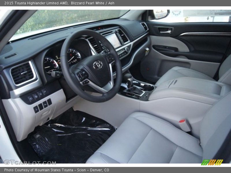 Blizzard Pearl White / Ash 2015 Toyota Highlander Limited AWD