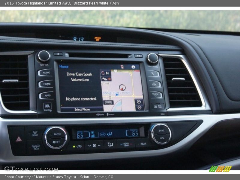 Blizzard Pearl White / Ash 2015 Toyota Highlander Limited AWD