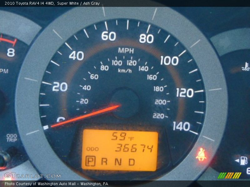 Super White / Ash Gray 2010 Toyota RAV4 I4 4WD