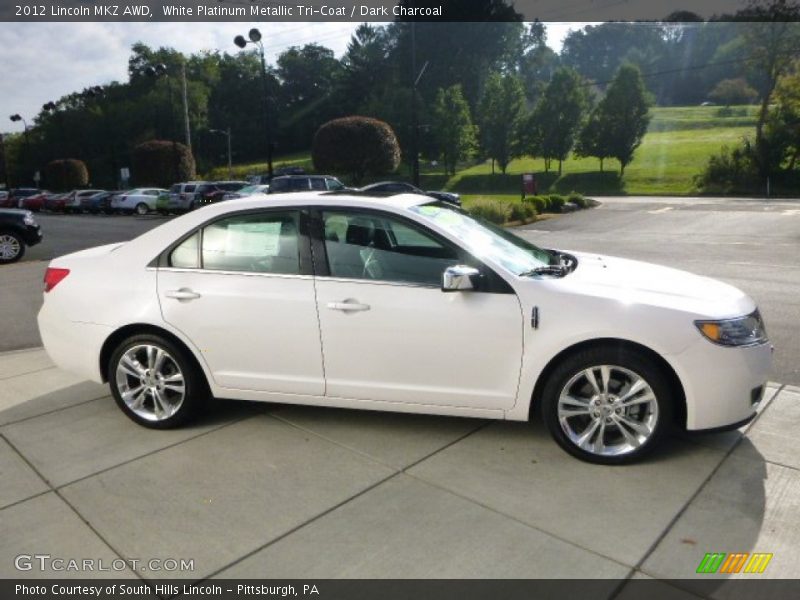 White Platinum Metallic Tri-Coat / Dark Charcoal 2012 Lincoln MKZ AWD