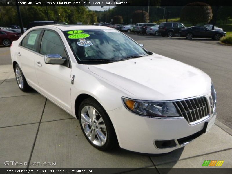 White Platinum Metallic Tri-Coat / Dark Charcoal 2012 Lincoln MKZ AWD