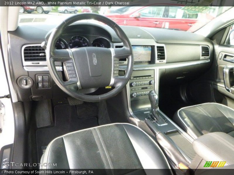 White Platinum Metallic Tri-Coat / Dark Charcoal 2012 Lincoln MKZ AWD