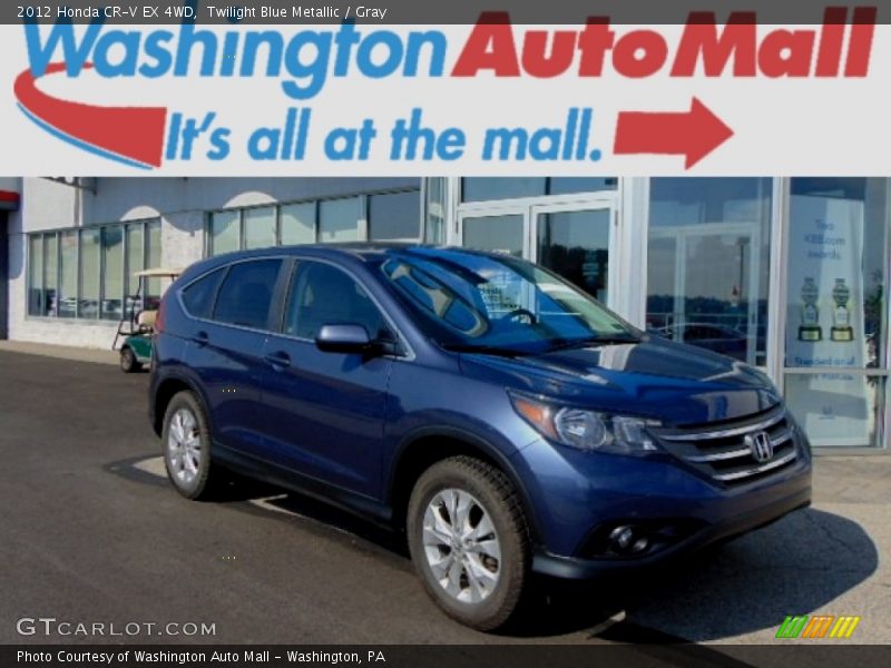 Twilight Blue Metallic / Gray 2012 Honda CR-V EX 4WD