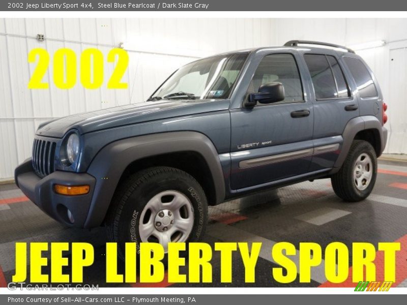 Steel Blue Pearlcoat / Dark Slate Gray 2002 Jeep Liberty Sport 4x4