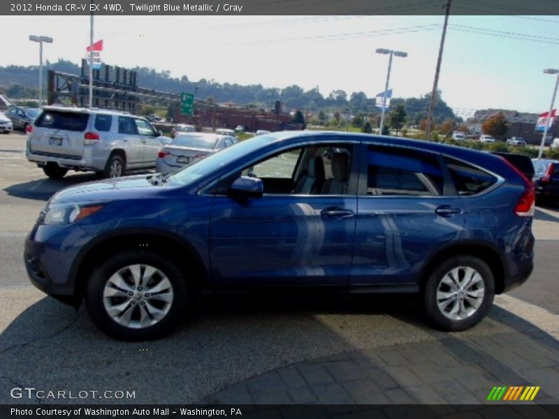 Twilight Blue Metallic / Gray 2012 Honda CR-V EX 4WD