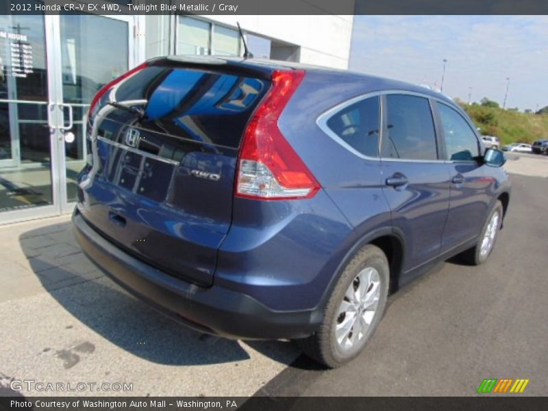 Twilight Blue Metallic / Gray 2012 Honda CR-V EX 4WD