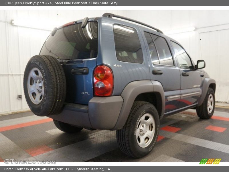 Steel Blue Pearlcoat / Dark Slate Gray 2002 Jeep Liberty Sport 4x4
