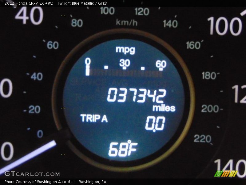 Twilight Blue Metallic / Gray 2012 Honda CR-V EX 4WD