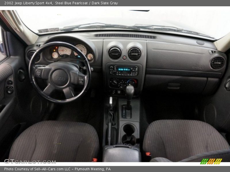 Steel Blue Pearlcoat / Dark Slate Gray 2002 Jeep Liberty Sport 4x4