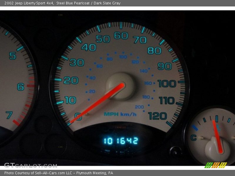 Steel Blue Pearlcoat / Dark Slate Gray 2002 Jeep Liberty Sport 4x4