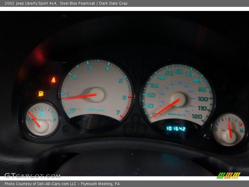 Steel Blue Pearlcoat / Dark Slate Gray 2002 Jeep Liberty Sport 4x4