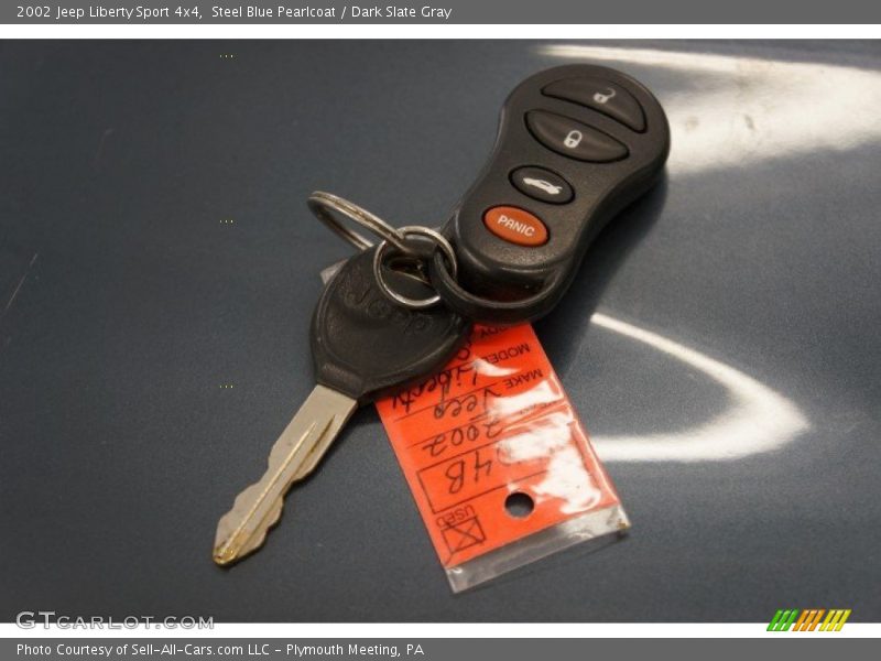 Steel Blue Pearlcoat / Dark Slate Gray 2002 Jeep Liberty Sport 4x4