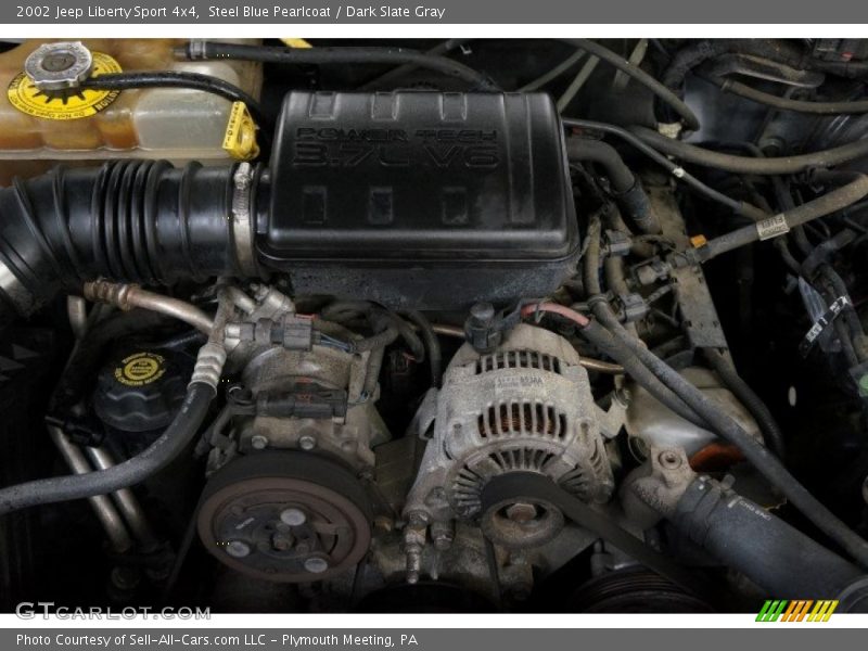 Steel Blue Pearlcoat / Dark Slate Gray 2002 Jeep Liberty Sport 4x4