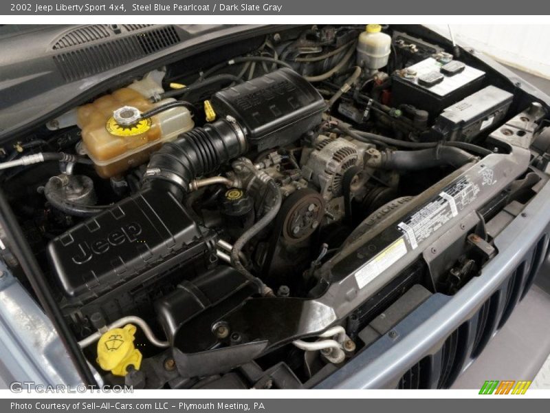 Steel Blue Pearlcoat / Dark Slate Gray 2002 Jeep Liberty Sport 4x4