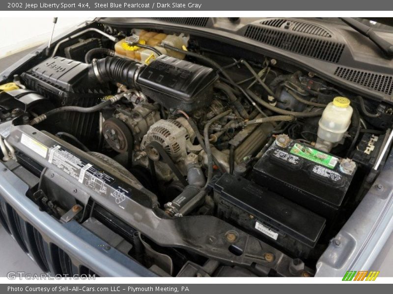 Steel Blue Pearlcoat / Dark Slate Gray 2002 Jeep Liberty Sport 4x4