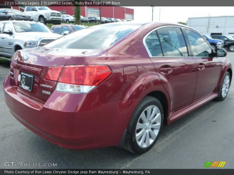 Ruby Red Pearl / Off Black 2010 Subaru Legacy 2.5i Limited Sedan