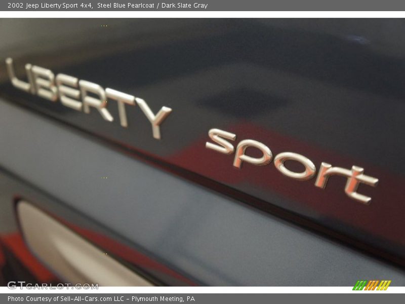 Steel Blue Pearlcoat / Dark Slate Gray 2002 Jeep Liberty Sport 4x4