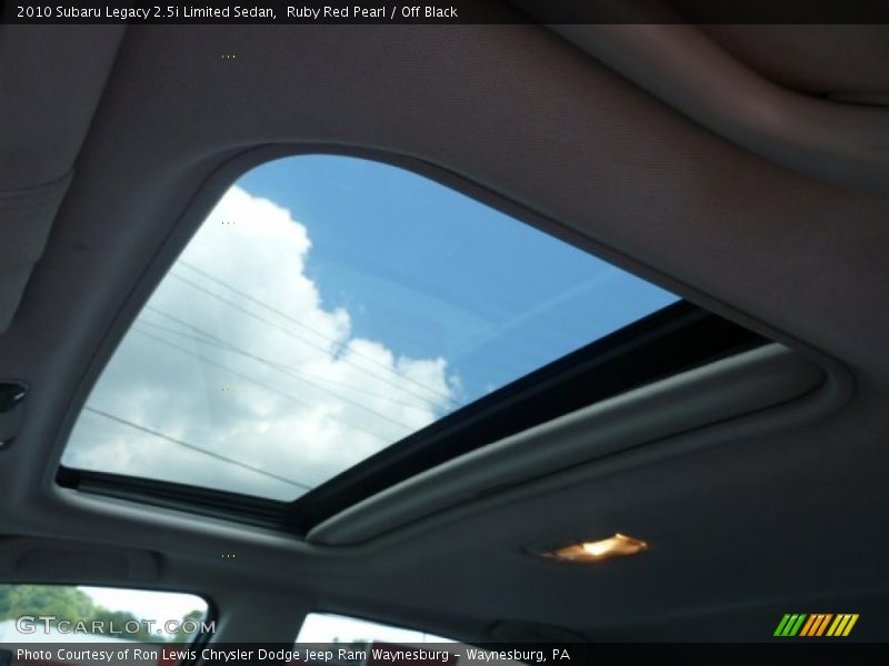 Ruby Red Pearl / Off Black 2010 Subaru Legacy 2.5i Limited Sedan