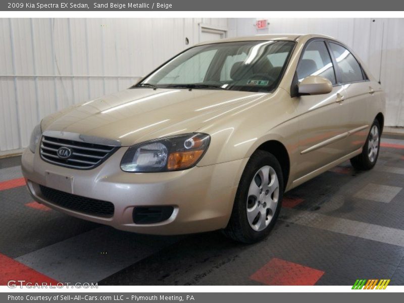 Sand Beige Metallic / Beige 2009 Kia Spectra EX Sedan