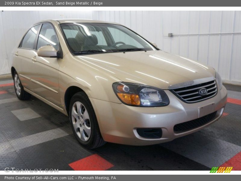 Sand Beige Metallic / Beige 2009 Kia Spectra EX Sedan