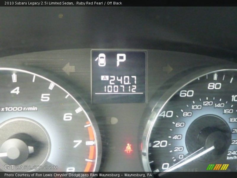 Ruby Red Pearl / Off Black 2010 Subaru Legacy 2.5i Limited Sedan