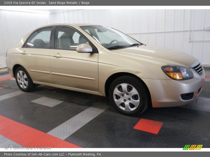 Sand Beige Metallic / Beige 2009 Kia Spectra EX Sedan